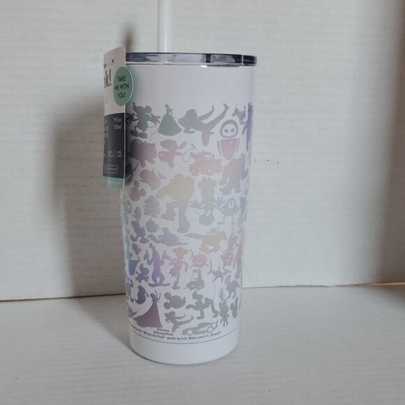 Zak! Disney 100 Years Stainless Steel Travel Tumbler Cup Rainbow Iridescent 19.5 - Picture 4 of 13